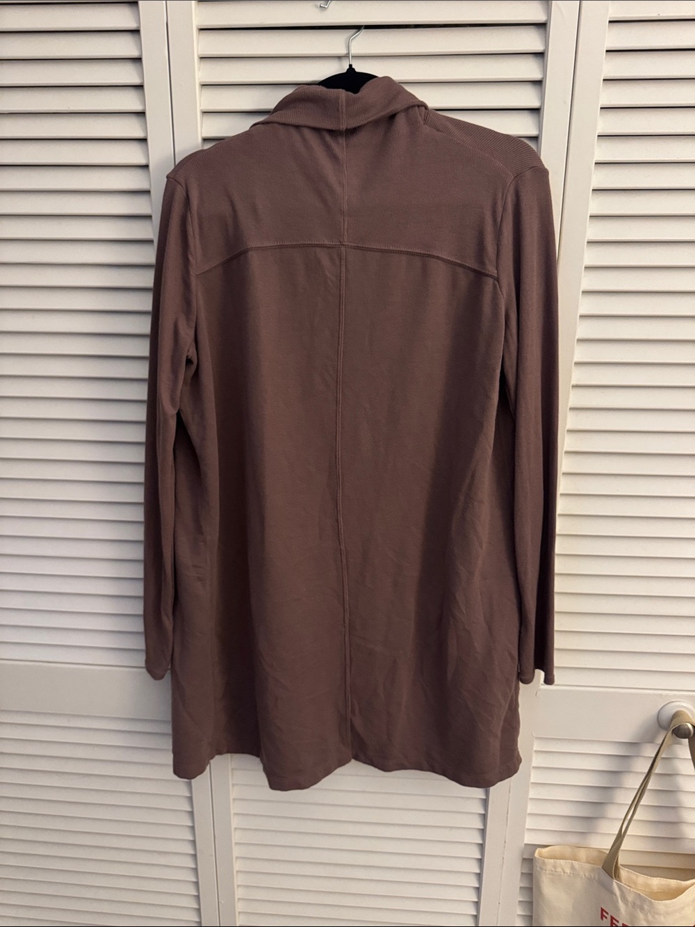 Active Life Open-Front Taupe Brown Cardigan - Picture 4 of 6